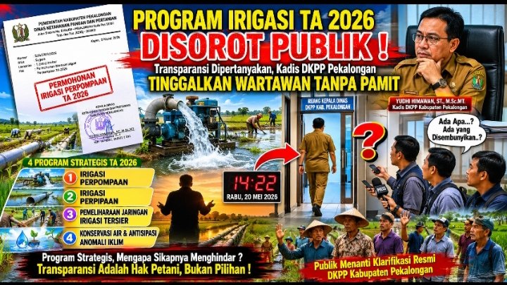 Transparansi Program Pertanian TA 2026 Dipertanyakan, Sikap Kadis DKPP Pekalongan Tuai Sorotan