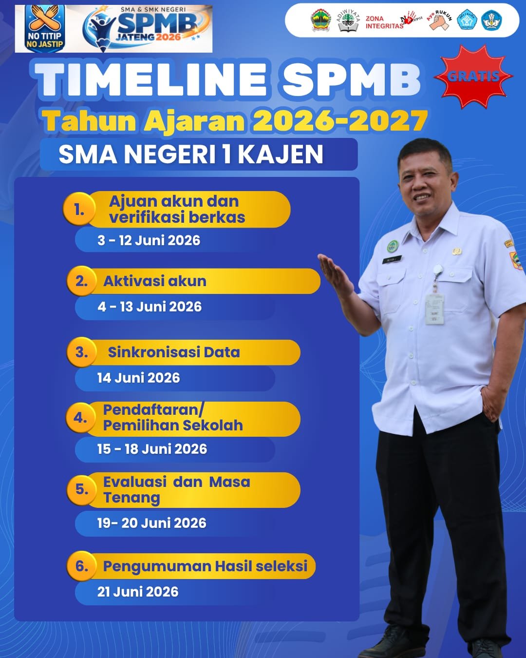 SMAN 1 Kajen Sosialisasikan Timeline SPMB 2026/2027, Tekankan Proses Transparan dan Gratis
