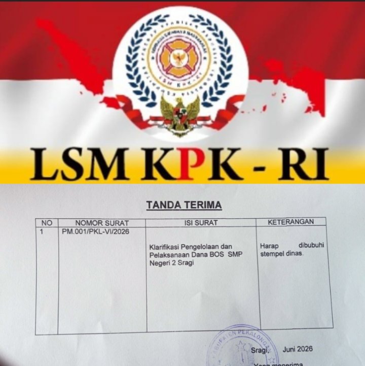 Alih-Alih Menjawab Klarifikasi, Pengelolaan Dana BOS SMPN 2 Sragi Justru Jadi Sorotan