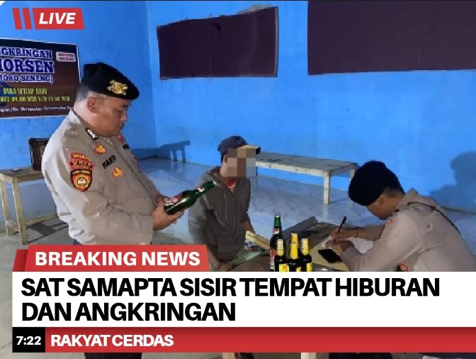 Sat Samapta Sisir Tempat Hiburan dan Angkringan, Puluhan Botol Miras Diamankan dalam Operasi Pekat