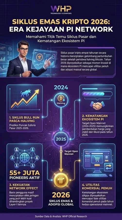 Pi Network Diproyeksikan Masuki “Siklus Emas” 2026, Pengamat Kripto Ingatkan Risiko dan Tantangan Adopsi