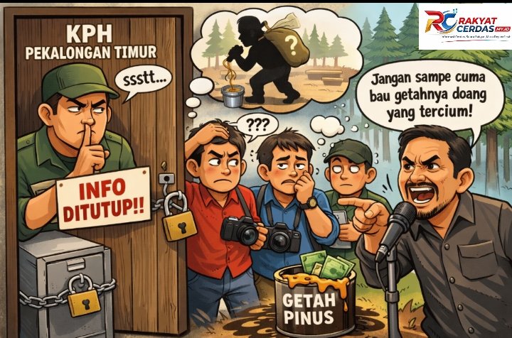 Getah Pinus Raib, Info Ikut Menguap! KPH Pekalongan Timur “Irit Bicara”, LSM SANRA: Jangan Sampai Bau Getahnya Doang yang Tercium