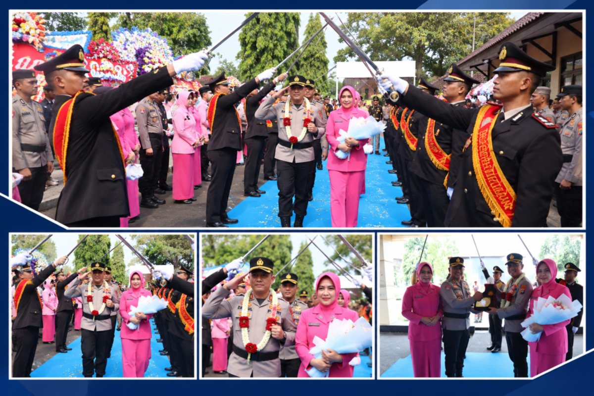 Pedang Pora Iringi Sertijab Kapolres Pekalongan, AKBP Zamrul Aini Gantikan AKBP Rachmad C. Yusuf