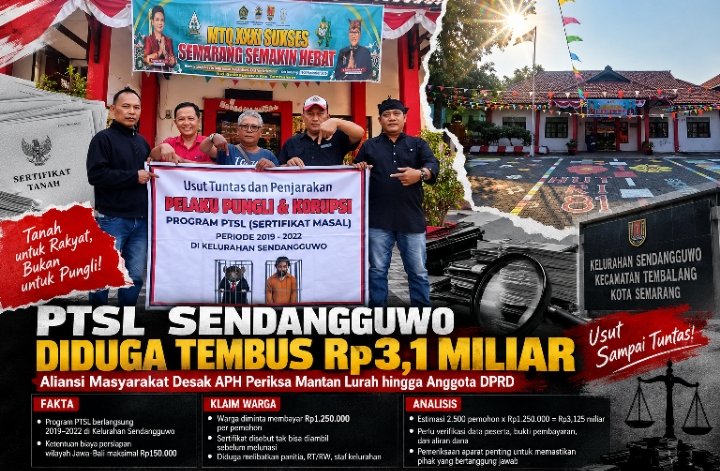 PTSL Sendangguwo Diduga Jadi Ladang Pungli, Uang Warga Disinyalir Tembus Rp3,1 Miliar