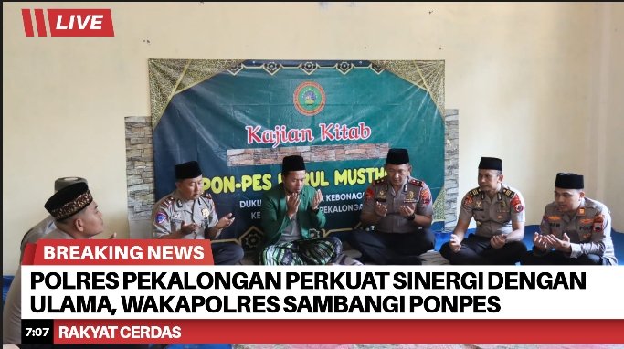 Polres Pekalongan Perkuat Sinergi dengan Ulama, Wakapolres Sambangi Ponpes Darul Mustofa di Kajen